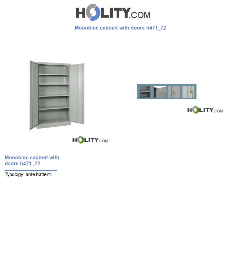 Monobloc cabinet with doors h471_72