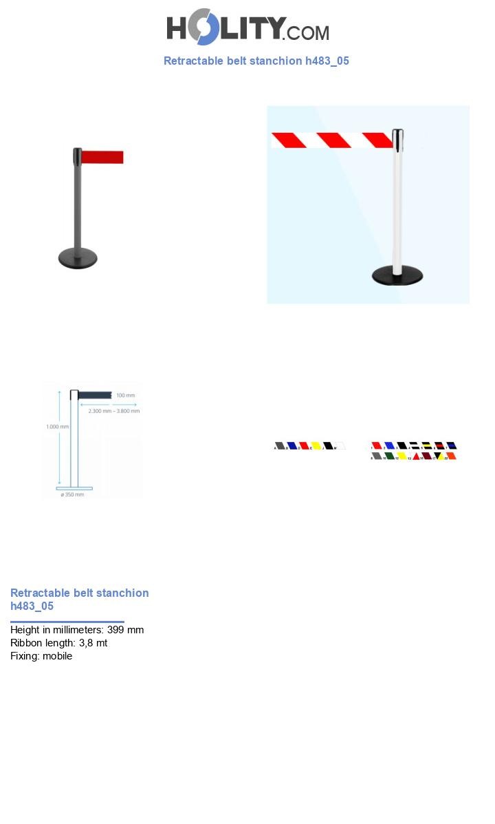 Retractable belt stanchion h483_05