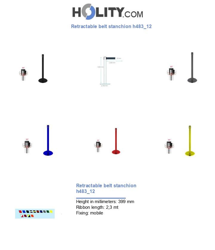 Retractable belt stanchion h483_12