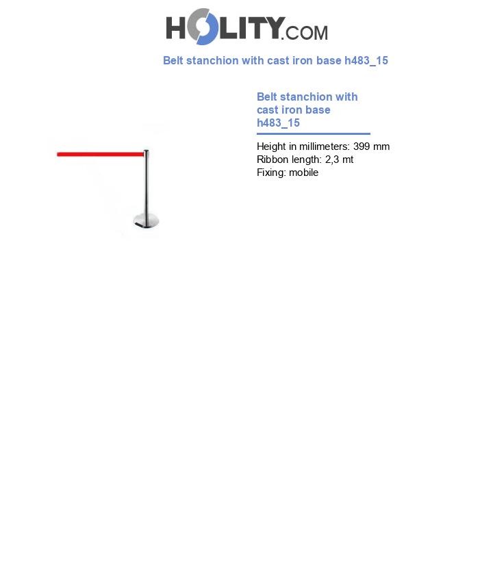 Belt stanchion with cast iron base h483_15