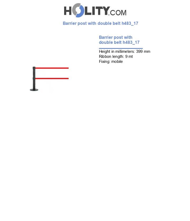Barrier post with double belt h483_17