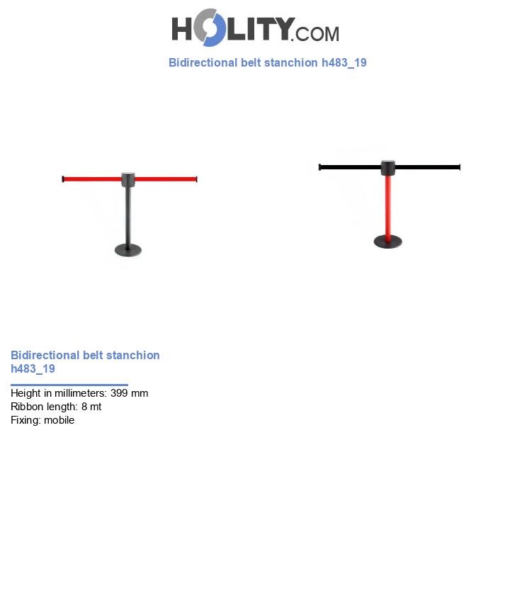 Bidirectional belt stanchion h483_19