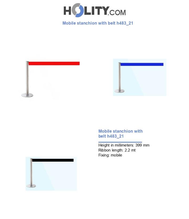 Mobile stanchion with belt h483_21
