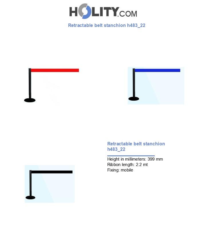 Retractable belt stanchion h483_22