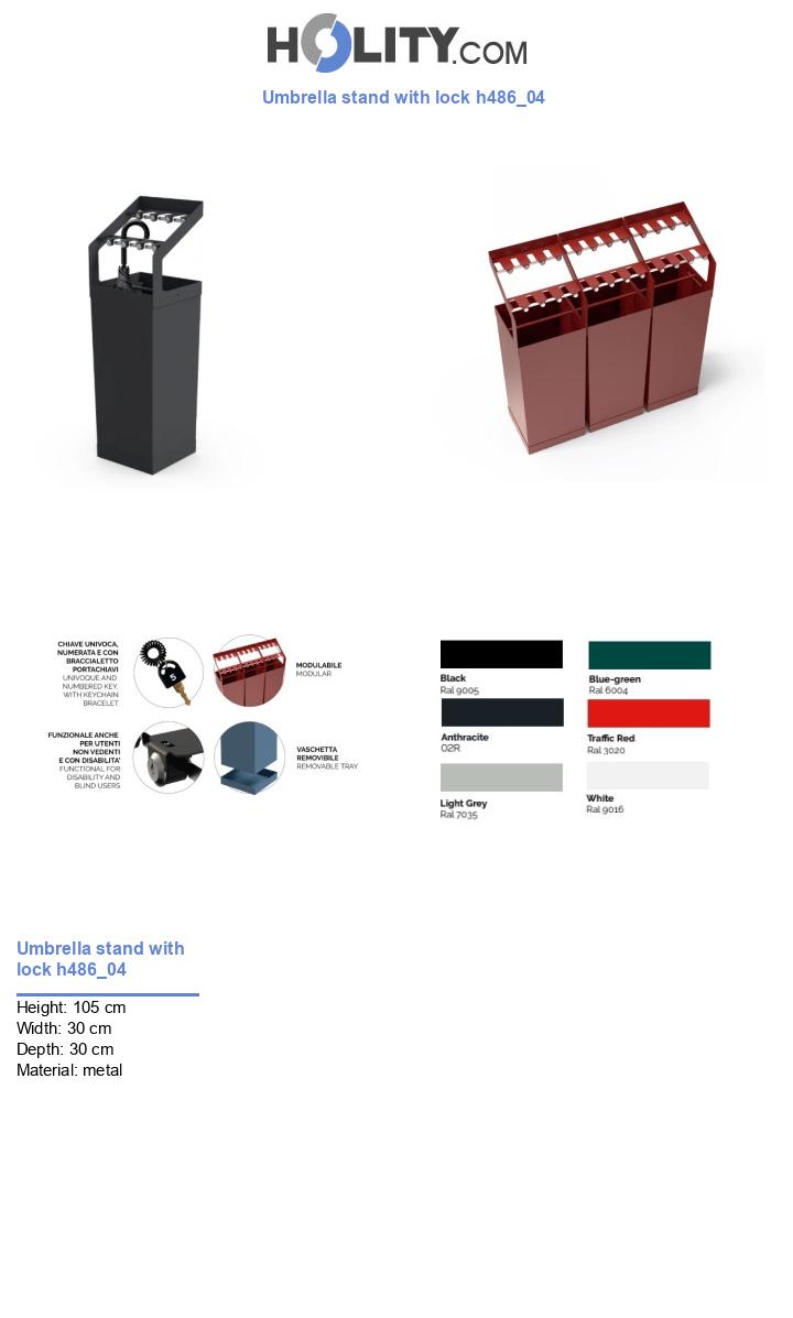 Umbrella stand with lock h486_04