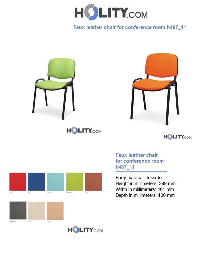 Faux leather chair for conference room h487_11