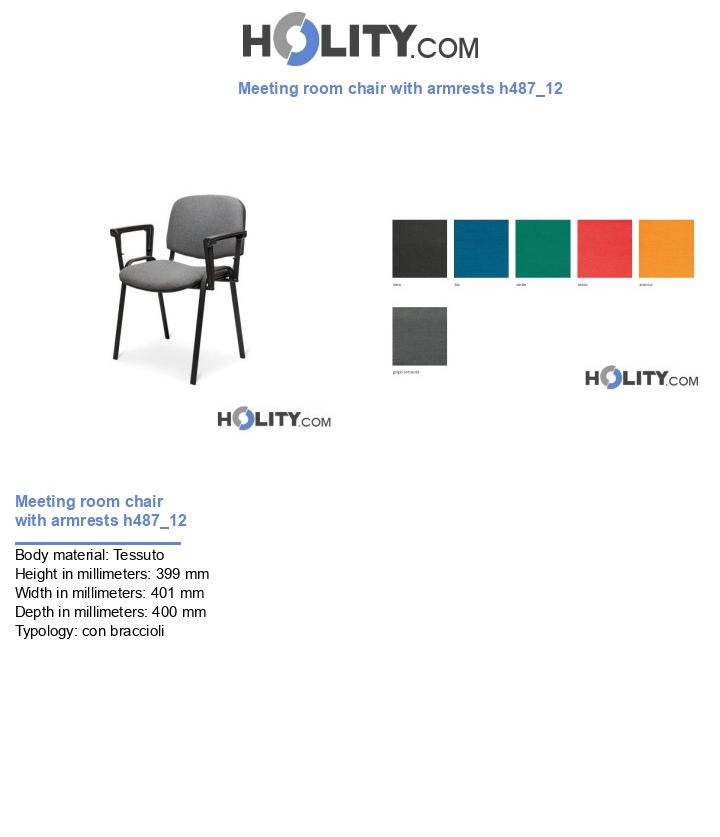 Meeting room chair with armrests h487_12