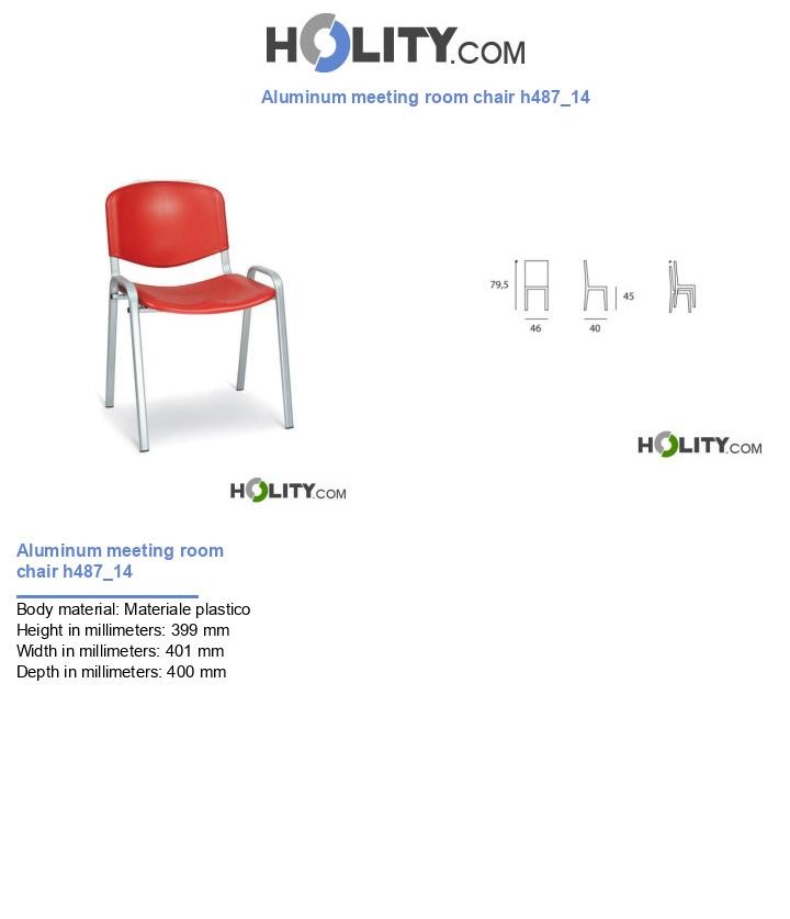 Aluminum meeting room chair h487_14