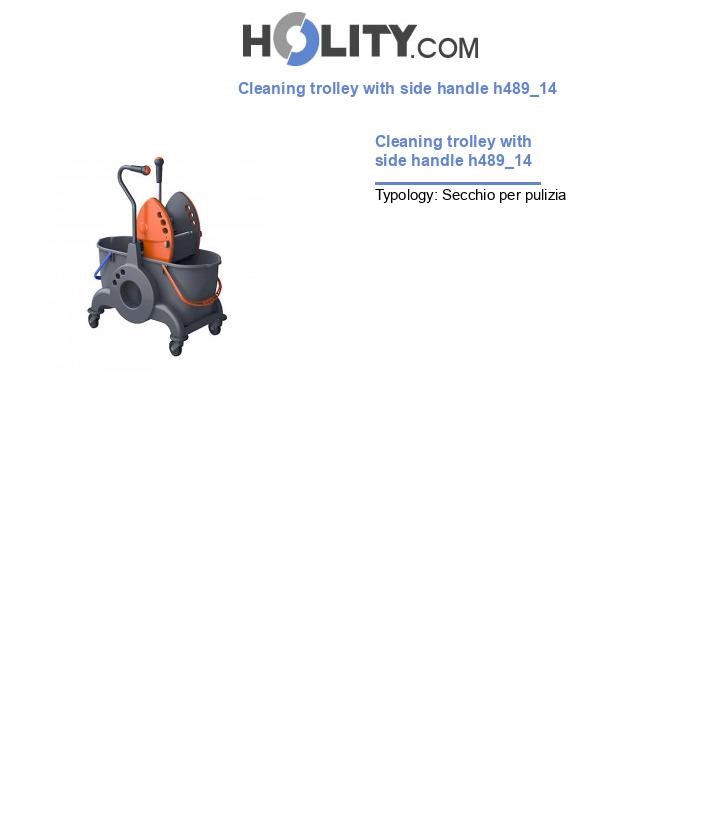 Cleaning trolley with side handle h489_14