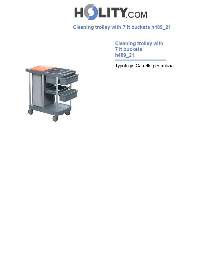 Cleaning trolley with 7 lt buckets h489_21