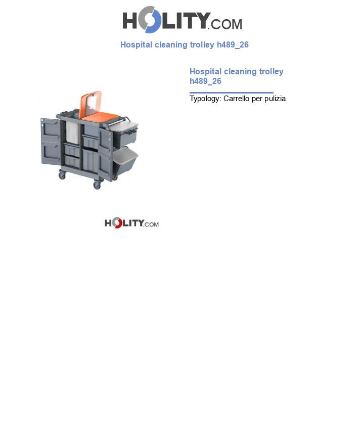 Hospital cleaning trolley h489_26