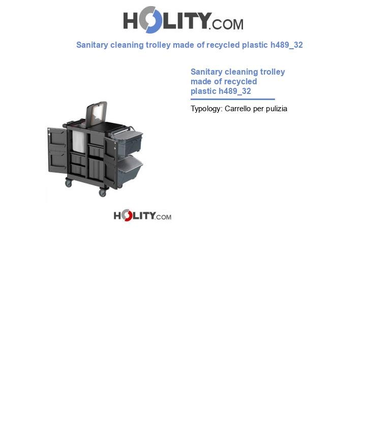 Sanitary cleaning trolley made of recycled plastic h489_32