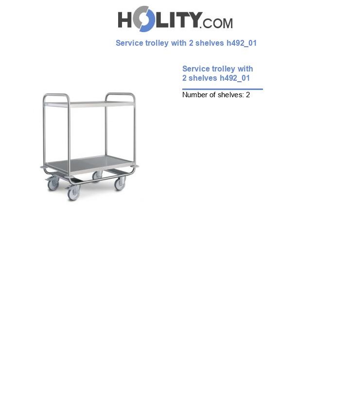 Service trolley with 2 shelves h492_01