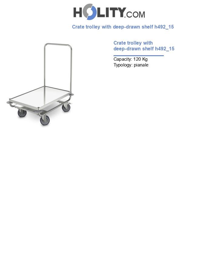 Crate trolley with deep-drawn shelf h492_15