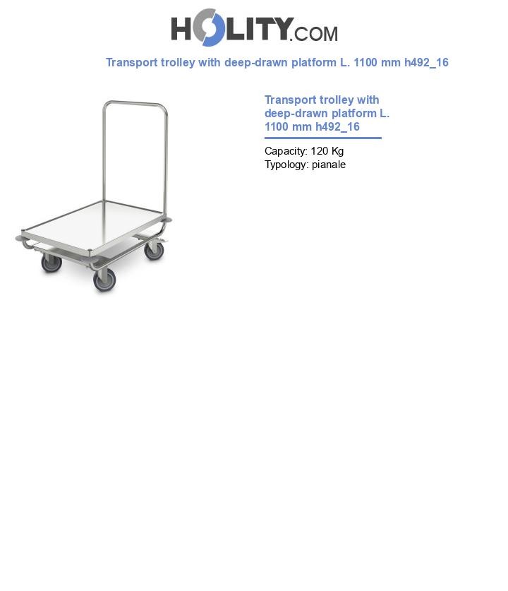 Transport trolley with deep-drawn platform L. 1100 mm h492_16