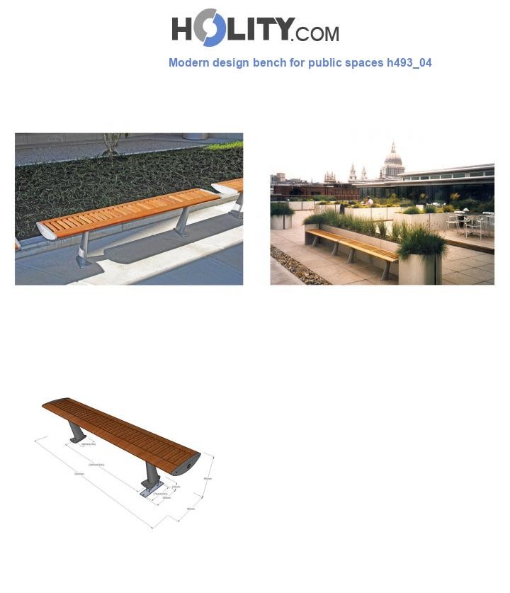 Modern design bench for public spaces h493_04