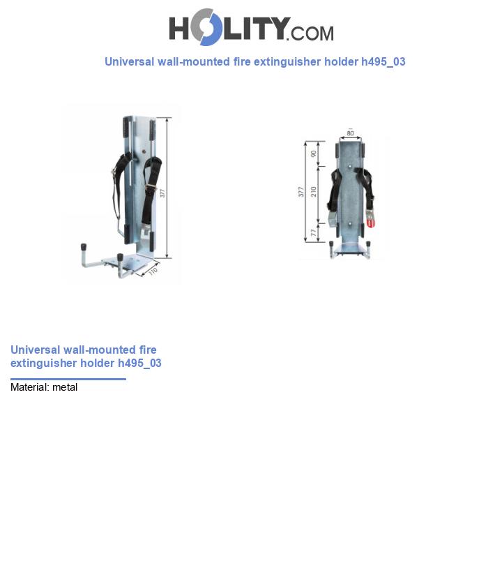 Universal wall-mounted fire extinguisher holder h495_03