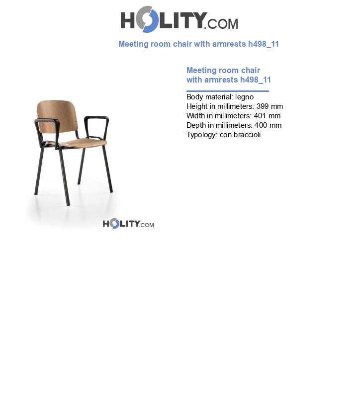 Meeting room chair with armrests h498_11