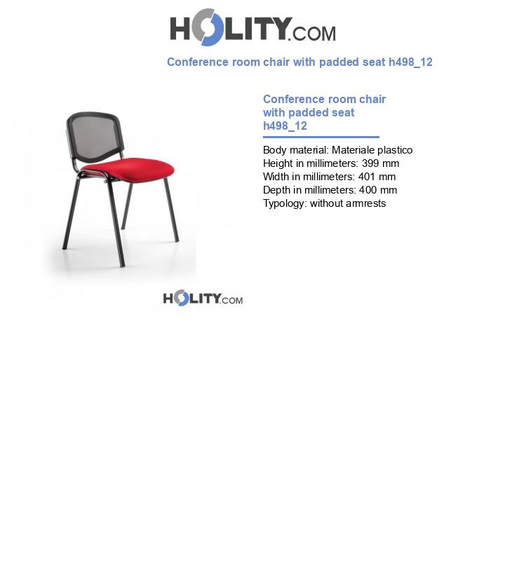 Conference room chair with padded seat h498_12