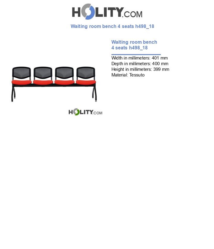 Waiting room bench 4 seats h498_18