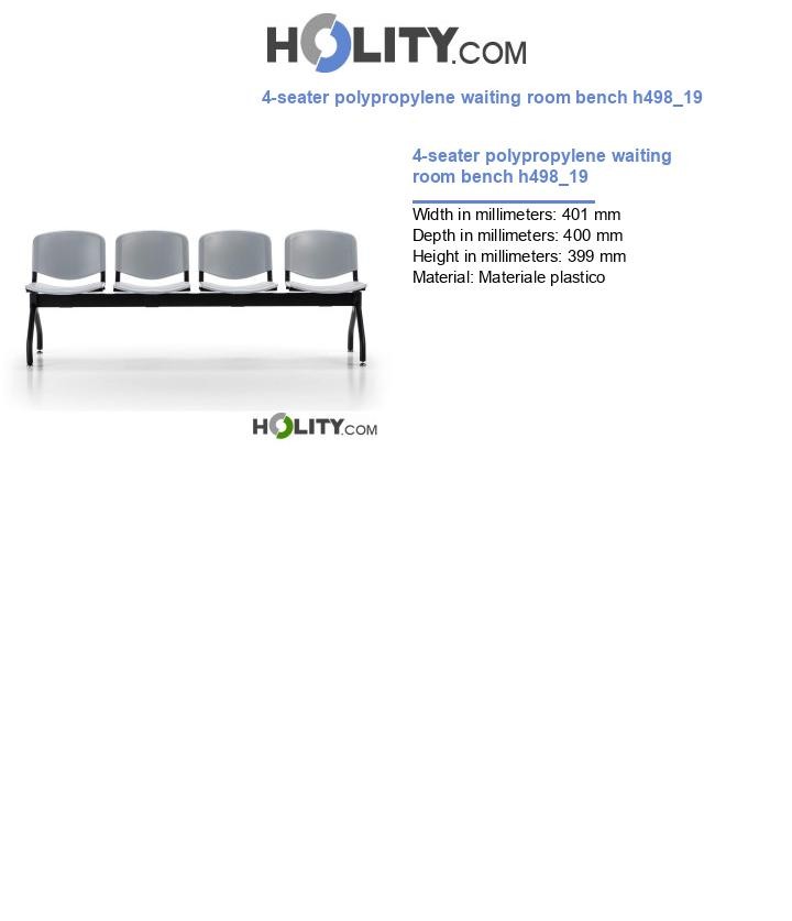 4-seater polypropylene waiting room bench h498_19