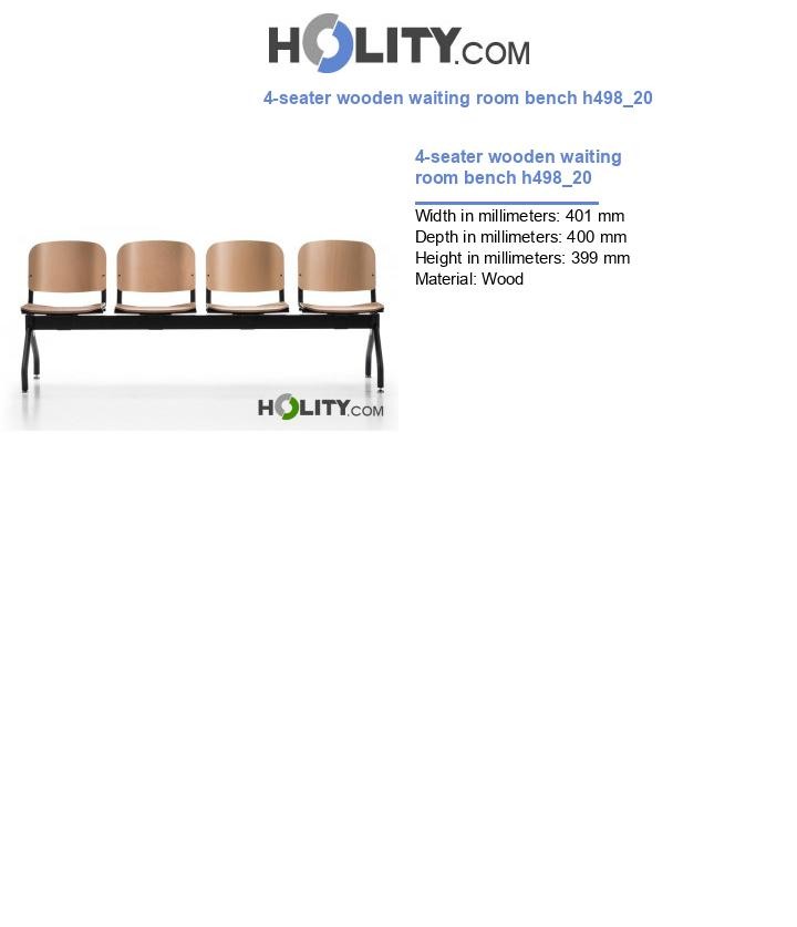 4-seater wooden waiting room bench h498_20
