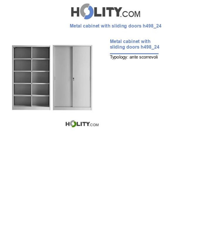 Metal cabinet with sliding doors h498_24