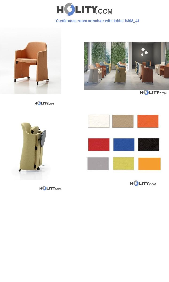 Conference room armchair with tablet h498_41