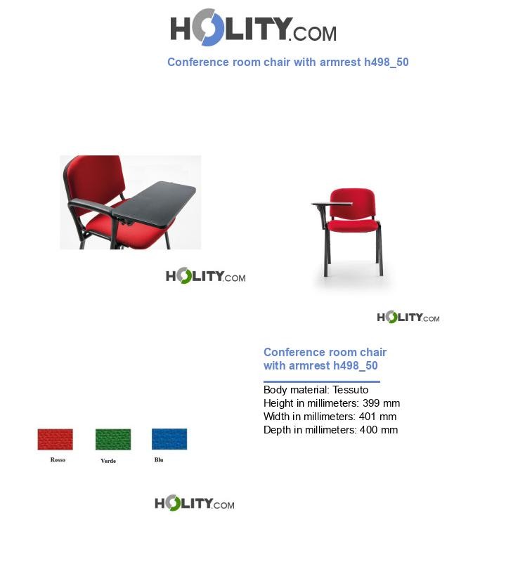 Conference room chair with armrest h498_50