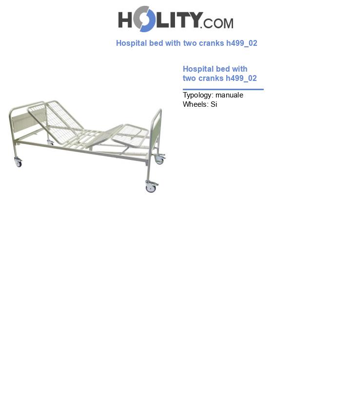 Hospital bed with two cranks h499_02
