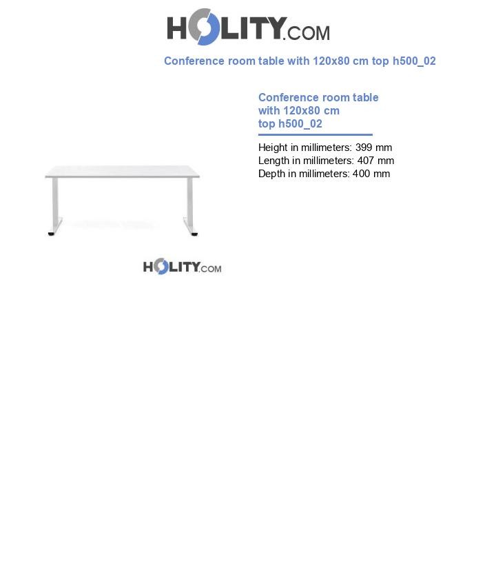 Conference room table with 120x80 cm top h500_02
