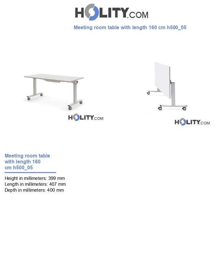 Meeting room table with length 160 cm h500_05