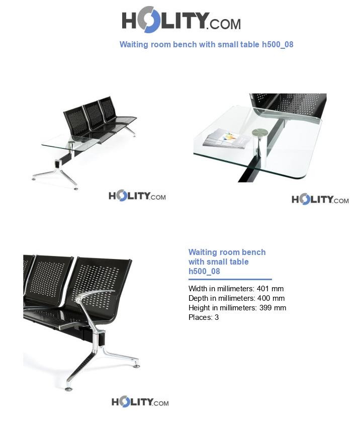 Waiting room bench with small table h500_08