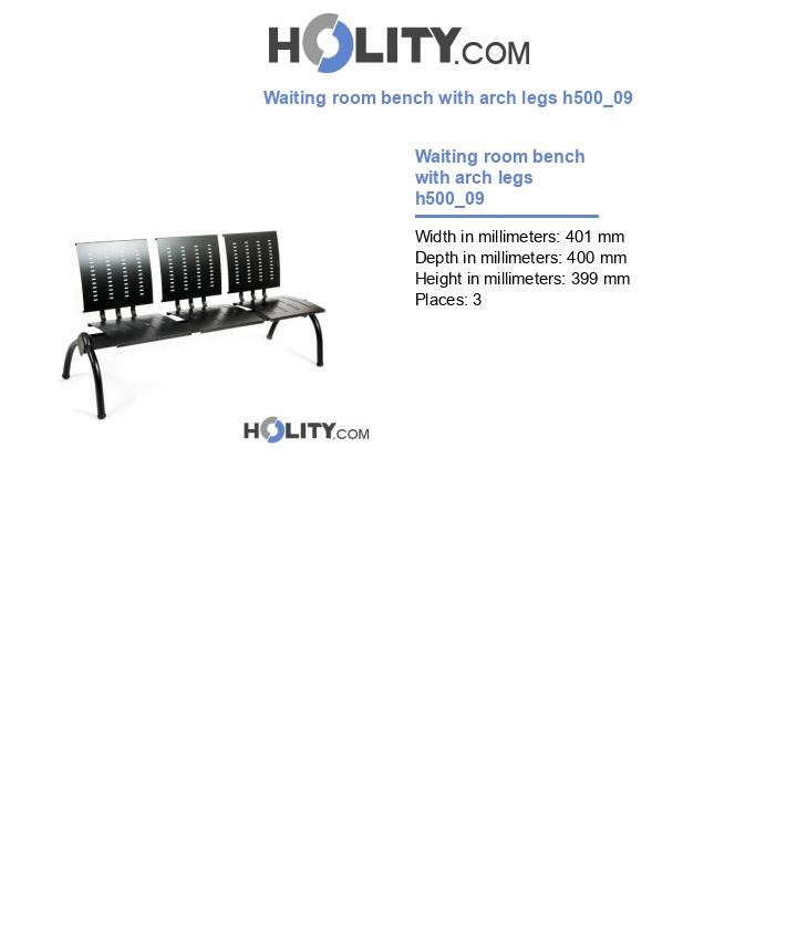 Waiting room bench with arch legs h500_09