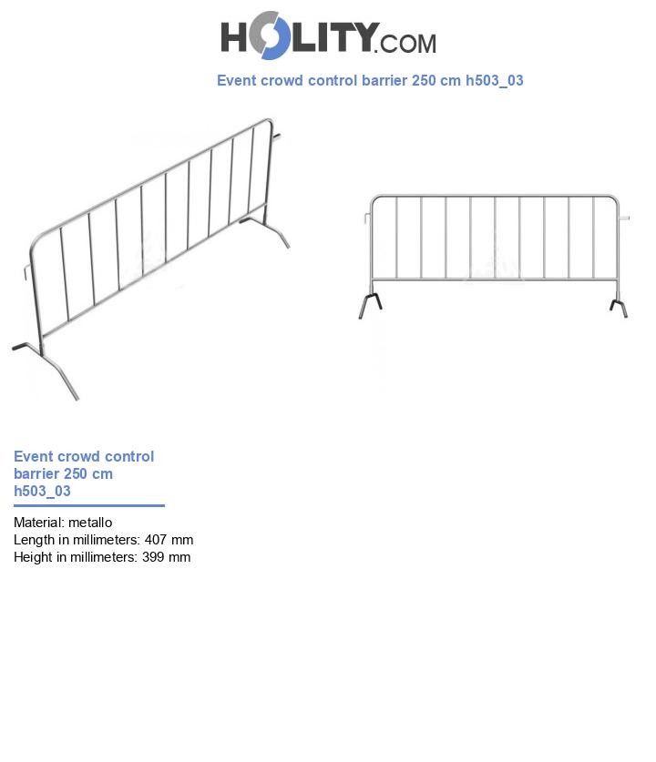 Event crowd control barrier 250 cm h503_03