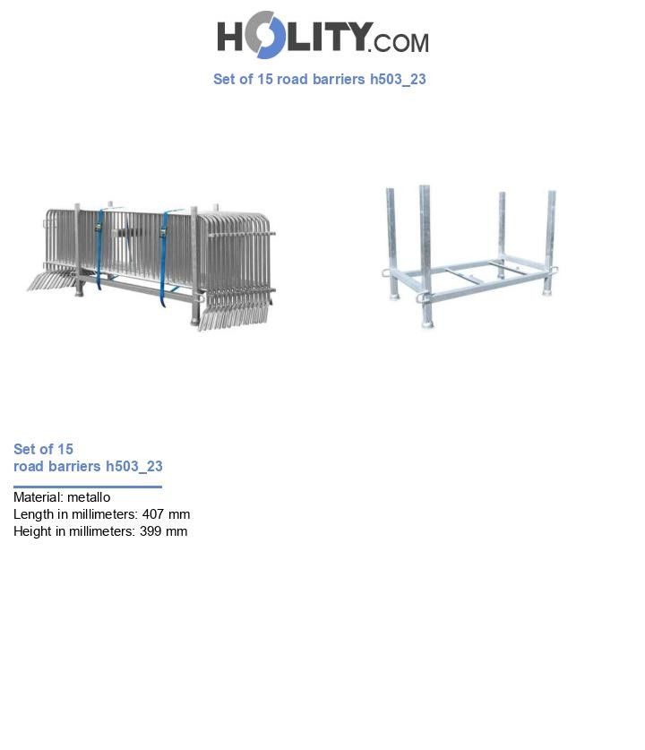 Set of 15 road barriers h503_23