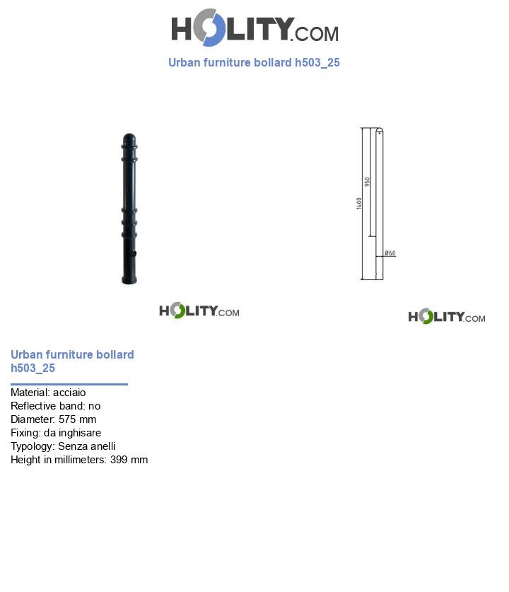 Urban furniture bollard h503_25