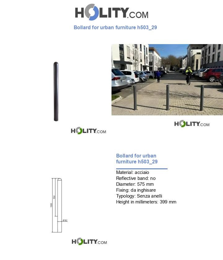 Bollard for urban furniture h503_29