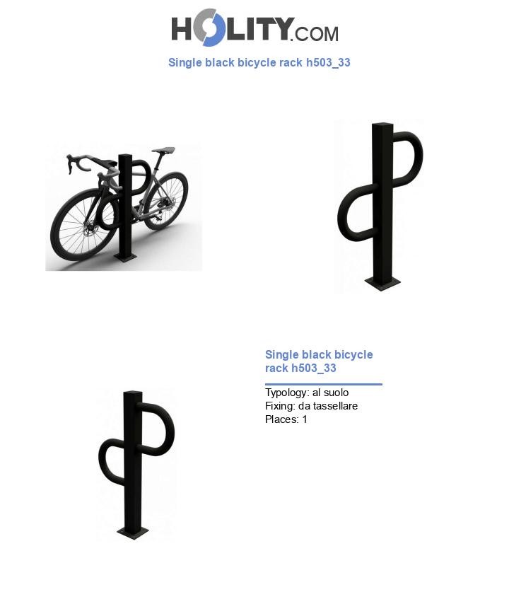 Single black bicycle rack h503_33