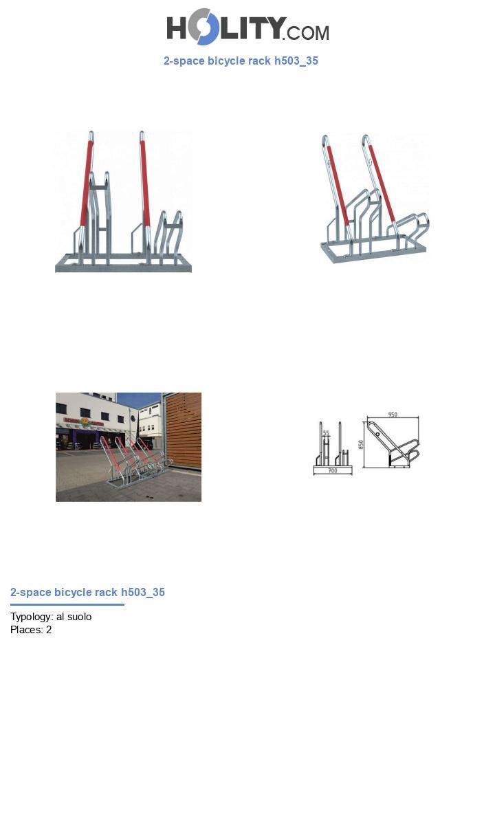 2-space bicycle rack h503_35
