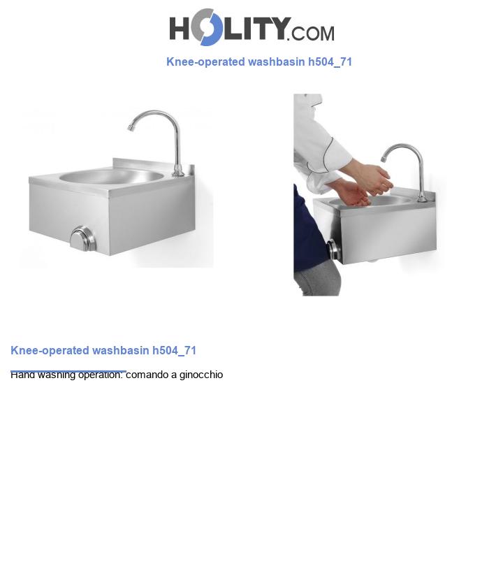 Knee-operated washbasin h504_71