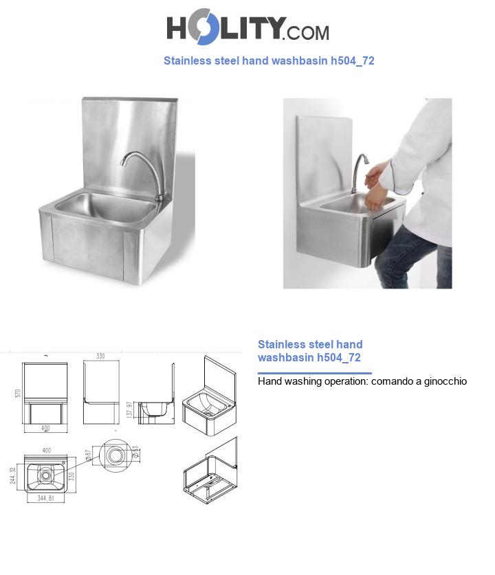 Stainless steel hand washbasin h504_72