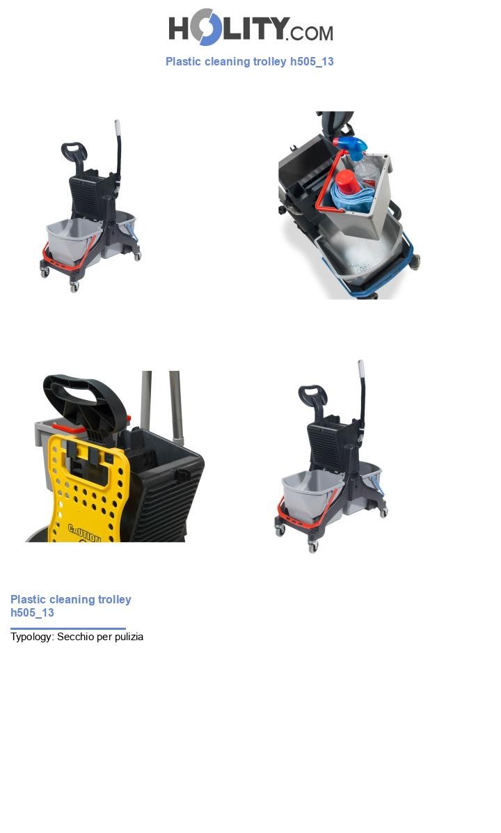 Plastic cleaning trolley h505_13