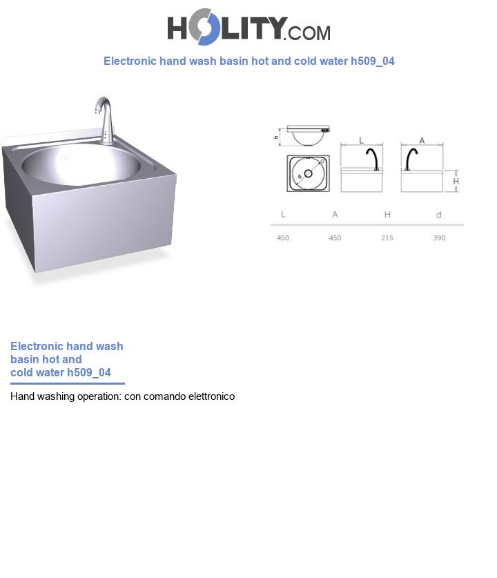 Electronic hand wash basin hot and cold water h509_04