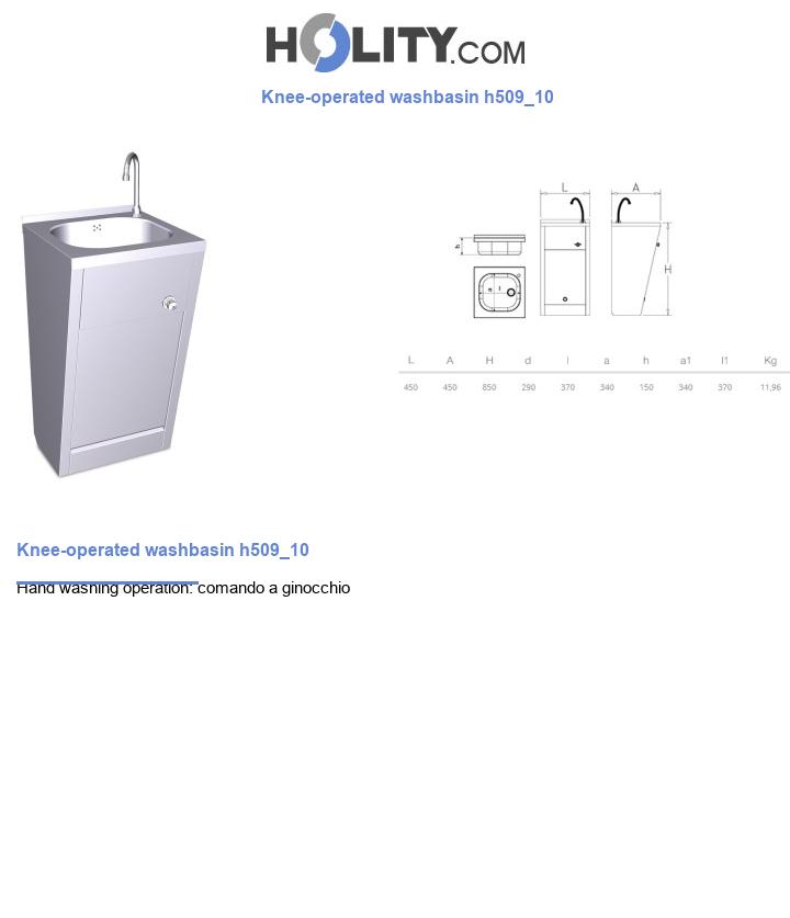 Knee-operated washbasin h509_10