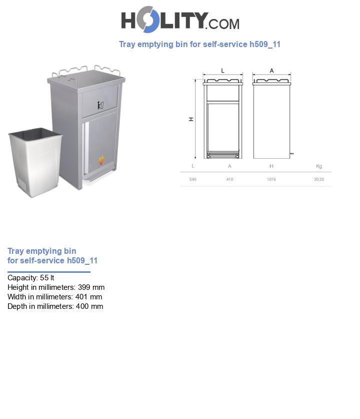 Tray emptying bin for self-service h509_11