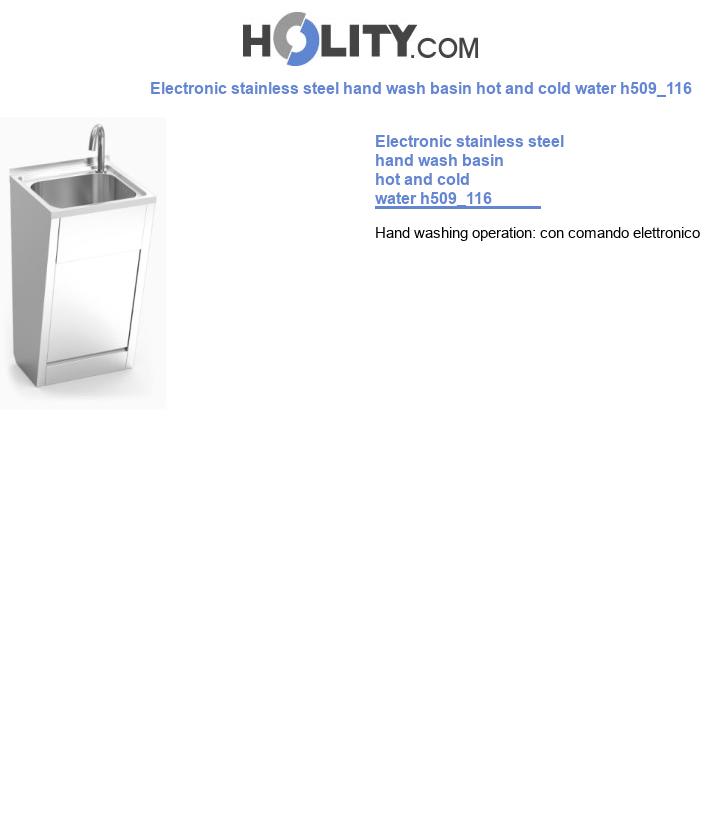 Electronic stainless steel hand wash basin hot and cold water h509_116