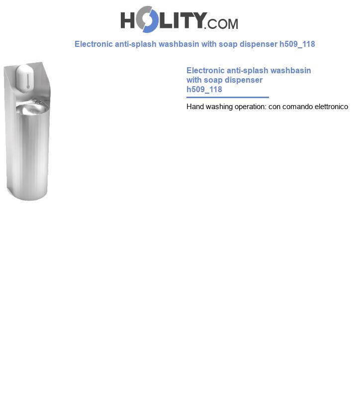 Electronic anti-splash washbasin with soap dispenser h509_118