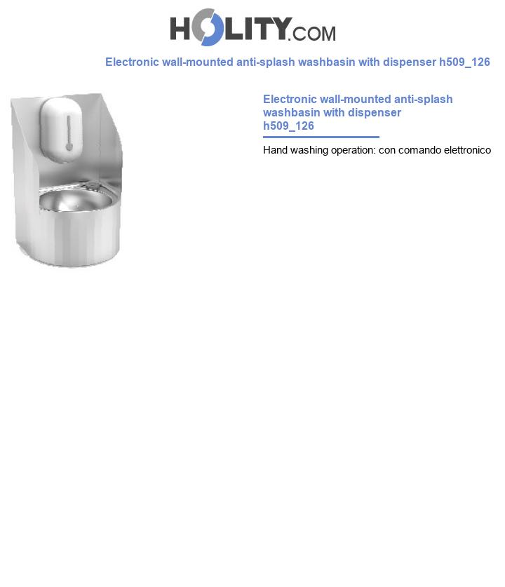 Electronic wall-mounted anti-splash washbasin with dispenser h509_126