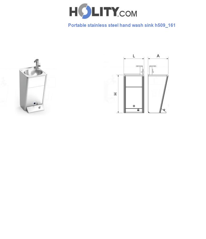 Portable stainless steel hand wash sink h509_161